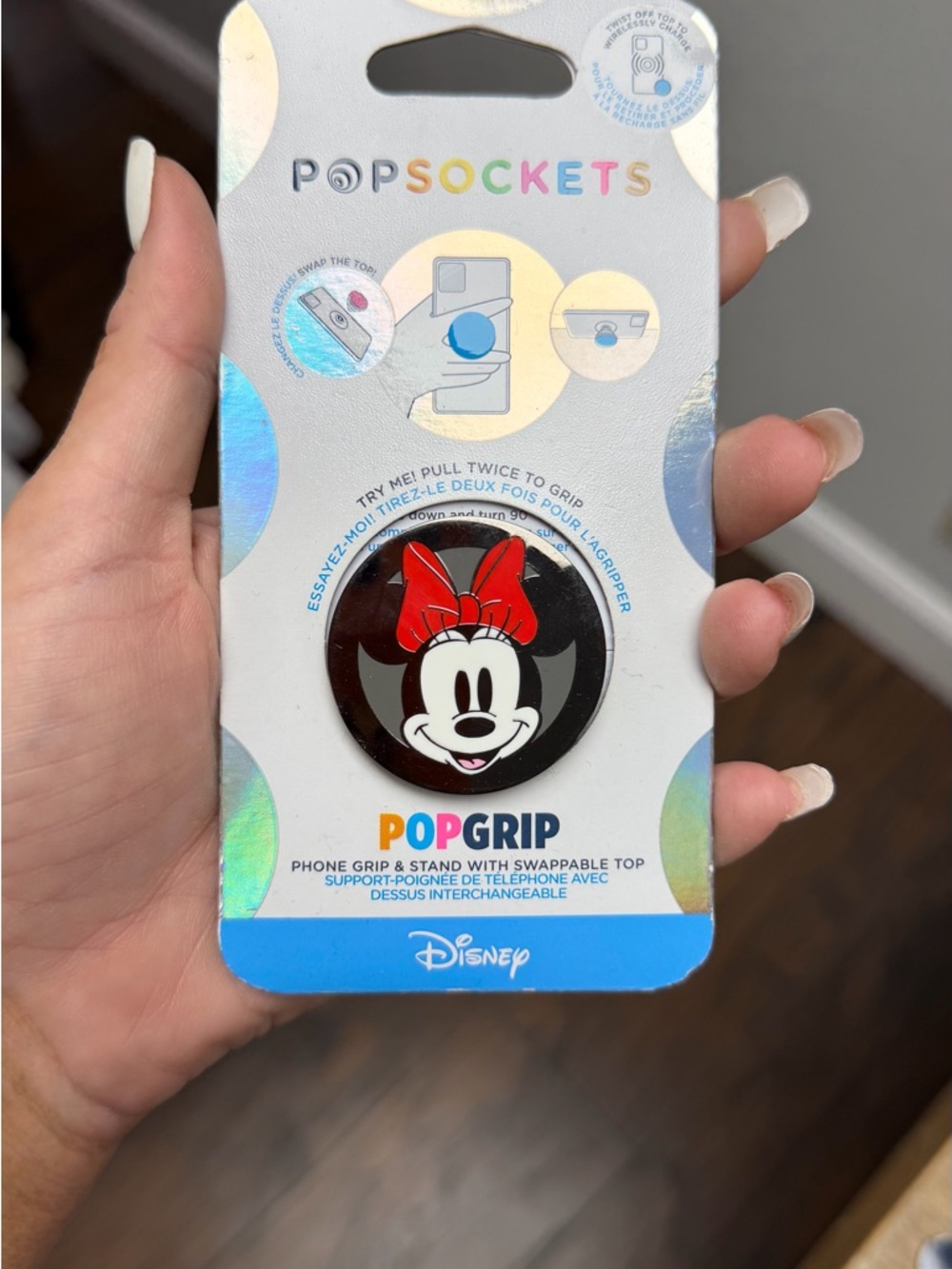 Disney Minnie Mouse Black and Red PopGrip Phone Grip